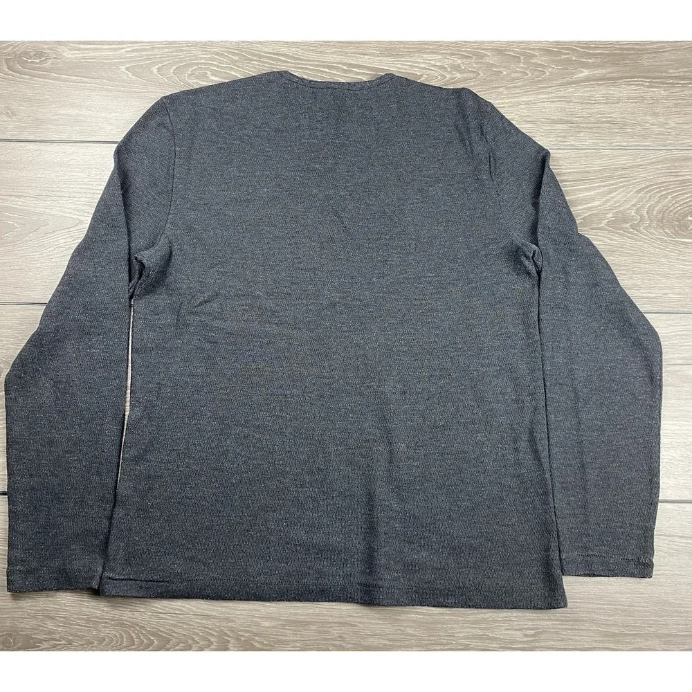 John Varvatos Men's‎ Long Sleeve Pullover Crew Neck Shirt Grey Size Large